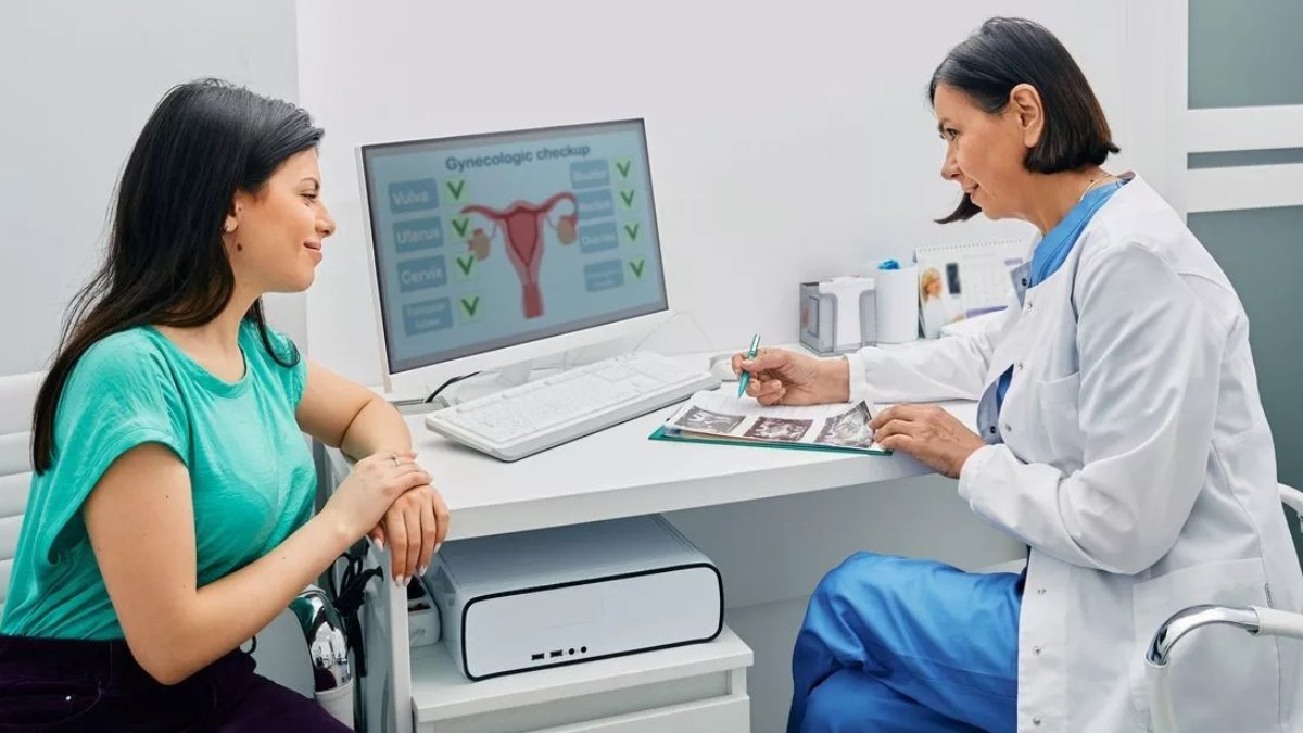 A patient discussing fertility assessment with a physician